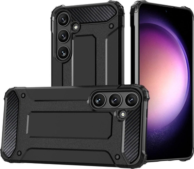 Mbrojtëse telefoni Hybrid Armor për Xiaomi POCO C65 Redmi 13C, TPU polikarbonat, anti-goditje, e zezë