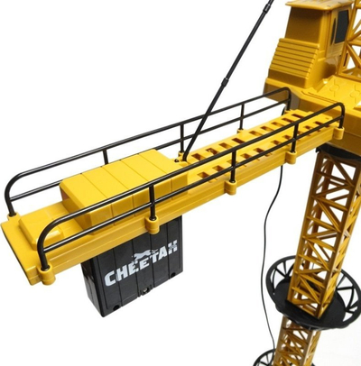 Lodër vinç 678 Tower Crane, 128 cm, me telekomandë, i verdhë