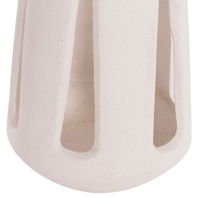 Fener dekorativ HomeMarkt Erantyl, ratan tavoline, 17 cm, i bardhë