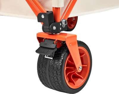 Karrocë palosëse kampingu KingCamp Folding Cart, 190L, 100kg, portokalli bezhë