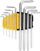 Set çelësa Deli Torx Allen Deli Tools EDL3091, T10-T50, të argjendta