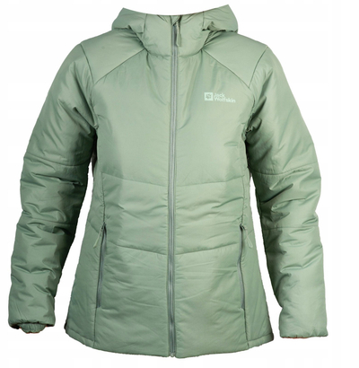 Xhaketë dimri Jack Wolfskin Bergland INS Hoody W, poliestër, me kapuç, jeshile