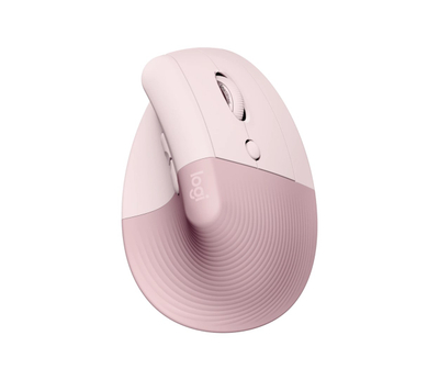 Maus Logitech Lift 910-006478, vertikal, pa kabllo, rozë