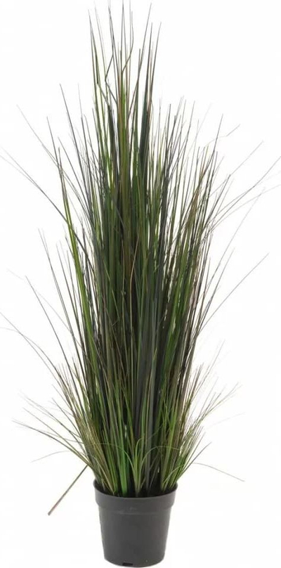 Bimë dekorative Emerald River Grass, artificiale 90cm, në vazo, jeshile