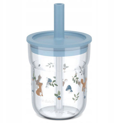 Gotë plastike për fëmijë Mepal Mio, 250 ml, me kallam, Forest Friends