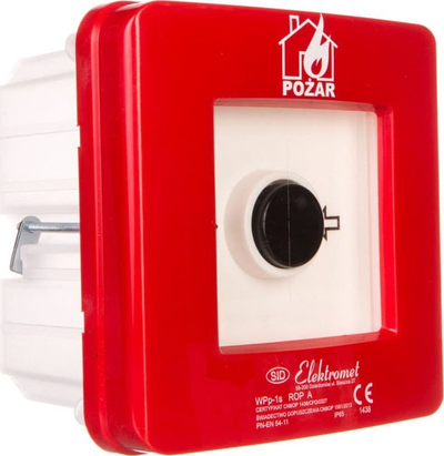 Buton zjarri manual Elektromet WPp-1s ROP A 921550, NC-NO, IP65, i kuq