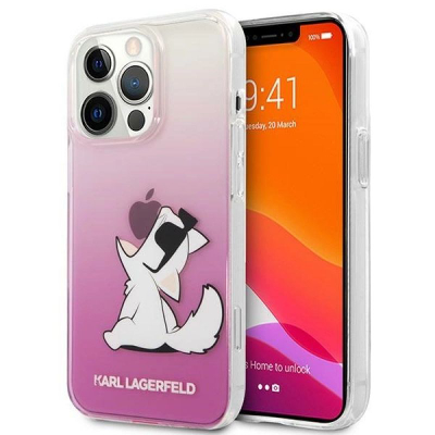 Maskë telefoni Karl Lagerfeld KLHCP14XCFNRCPI për iPhone 14 Pro Max, hardcase, rozë
