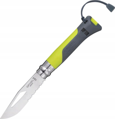 Thikë palos Opinel No.08 Outdoor, çelik inox Sandvik, dorezë poliamid, portokalli