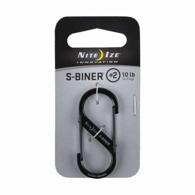 Karabinë Nite Ize S Biner #2, çelik inox, e zezë