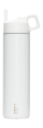 Termus MiiR Straw Bottle, 591ml, çelik inox, i bardhë