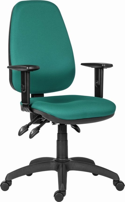 Karrige ergonomike zyre Powerton Office Anna, mekanizëm asinkron, krahë të rregullueshëm, ngjyrë turquoise
