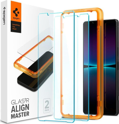 Xham mbrojtës Spigen GLAS.tR ALIGNmaster për Sony Xperia 1 IV, 2 copa, i tejdukshëm