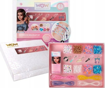 Set kreativ WOW Generation Kids Euroswan Deluxe, 5 charms metalikë për byzylykë, shumëngjyrëshe