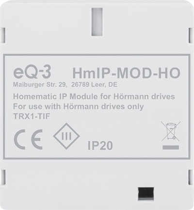 Modul HomeMatic IP për motorë Hörmann, pa tela, kompakt, i bardhë