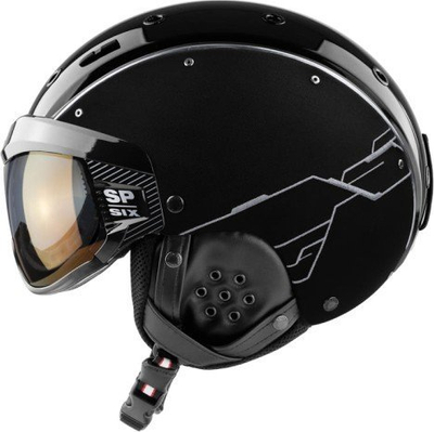 Helmetë ski Casco SP-6 Limited Circuit 2024/25 me vizor VAUTRON+, e zezë me argjend