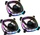 Set ventilatorësh PC Lamptron Diamond ARGB, 120mm, 3 cope, me drita ARGB