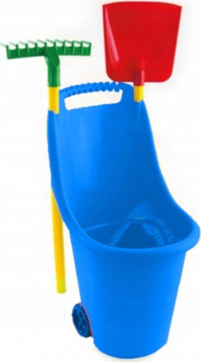 Сет детска градинарска количка со алат Paradiso Toy Garden Trolley, за деца 3+, шарен
