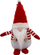 Figurine dekorative Saska Santa Claus me thes dhuratash, 25cm, e bardhë