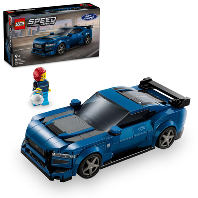 Set LEGO Speed Champions Ford Mustang Dark Horse 76920, makinë sportive, ngjyrë blu