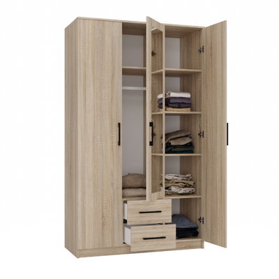 Dollap garderobe Romana 120, me pasqyrë, 120x52x205 cm, sonoma oak