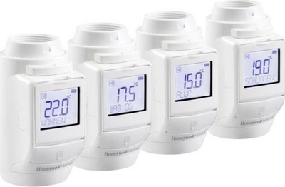 Set valvulash termostatike smart Honeywell Evohome THR0924HRT, wireless, me ekran dixhital, e bardhë