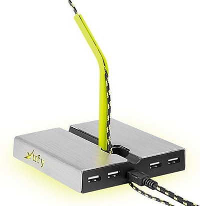 Mbajtëse mouse bungee Xtrfy B1, 4x USB 2.0, me LED, e zezë