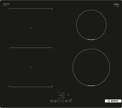 Plitë me induksion Bosch PVS611BB6E, 4 zona gatimi, 59.2 cm, e zezë
