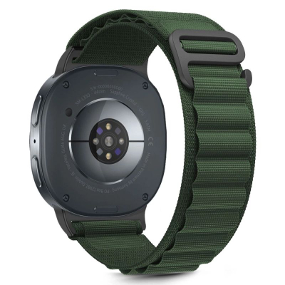 Rrip ore inteligjente Tech-Protect Nylon Stripe, për Samsung Galaxy Watch 8 8 Classic, najlon, jeshil i errët