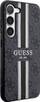 Kapak telefoni Guess 4G Printed Stripe për Samsung Galaxy S23, saffiano, i zi