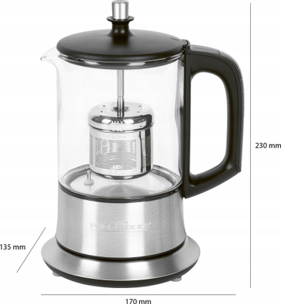 Çajnik elektrik Clatronic PC-TK 1165, 2200W, 1.7L, inox