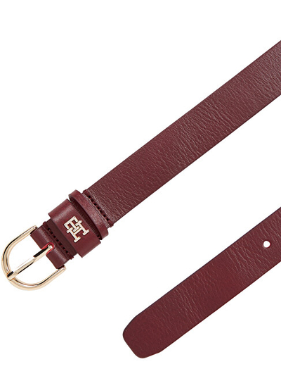 Rrip lëkure për femra Tommy Hilfiger, i kuq i errët