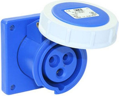 Prizë paneli industriale Power Twist, 16A 3P, IP67, blu
