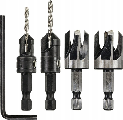 Set countersink për vida Dewalt DT7620, 4 pjesë, shank 1/4"