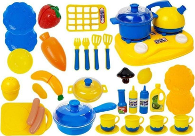 Set enësh plastike për fëmijë Leantoys Little Chef, lodër kuzhine