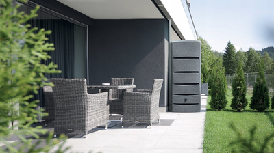 Depo uji Prosperplast Tank Container Tower 260L, PE i riciklum, gri granit