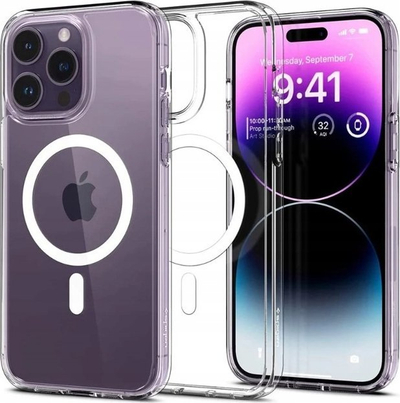 Futrollë telefoni Ecobox për iPhone 15, MagSafe, material i butë, transparente