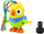 Lodër me ujë shatërvan për kalama Water Toy Parrot, me pjesë që lëvizin, për oborr dhe kopësht, e verdhë