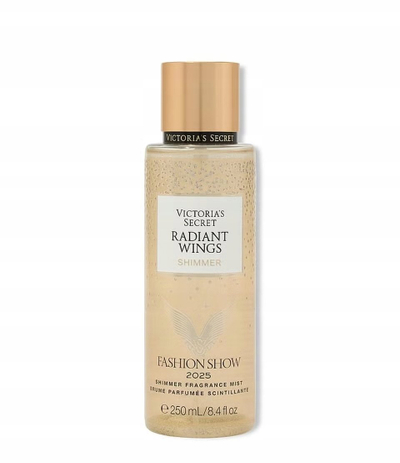 Спреј за тело Victoria’s Secret Radiant Wings Shimmer, 250ml, со сјај, златна боја