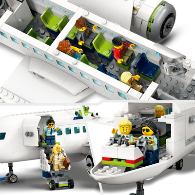 Set lodër LEGO City Avion Pasagjerësh 60367, aeroplan për udhëtarë, mbi 7 vjeç, shumëngjyrësh
