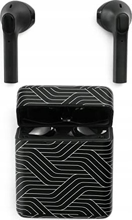 Kufje Bluetooth TWS Cellularline Ms, me kuti karikimi, pa tela, ngjyrë e zezë
