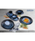 Pjatë ovale qeramike Heinner Serenity, 28 cm, blu e zezë