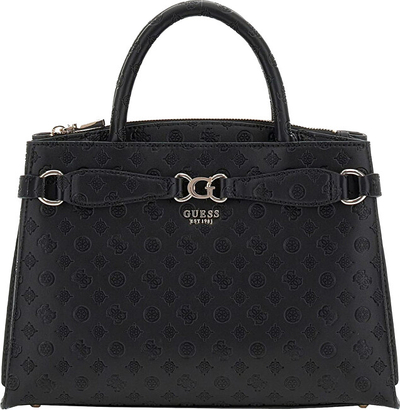 Çantë për femra Guess Arlena Logo Girlfriend Satchel, e zezë
