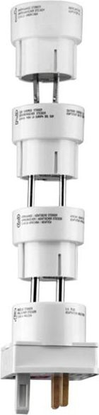Adapter udhëtimi CEE7 – vidëllcë me prizë, ngjyrë e bardhë