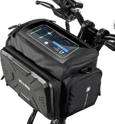 Торба за волан на велосипед Wildman Hardpouch GS6, 3L, водоотпорна, црна
