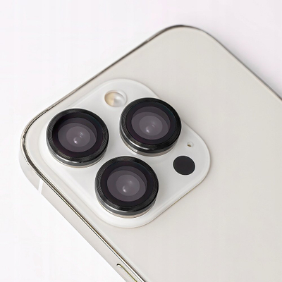 Set xhami kamere OEM për Samsung Galaxy S25 Ultra, 5 copë, fortësi 9H, kornizë alumini, i zi
