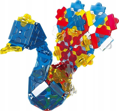 Set lodrash edukative LaQ Educational Blocks Crystal 200, 200 copa transparente, shumëngjyrëshe