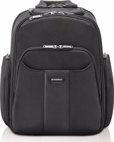 Çantë shpine për laptop Everki Versa 2, deri 15", për udhëtime pune, e zezë