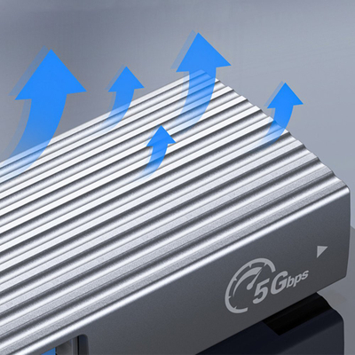 Hub USB C ORICO Mini, 4 porta USB, USB 3.0 5Gbps, slot TF, gri argjendtë