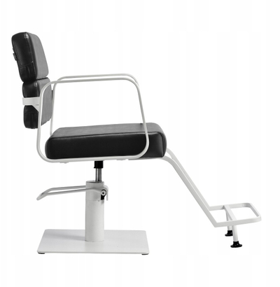 Karrige frizerie Gabbiano Porto, ergonomike, e bardhë me të zeza