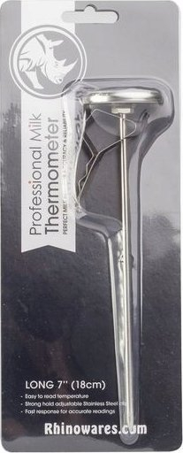 Термометар за млеко Rhinowares Long, аналоген, 18 cm, сребрен